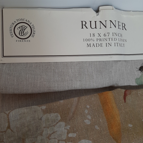 Tessitura Toscana Telerie 100% Linen 18" x 67" Table Runner - Picture 16 of 16